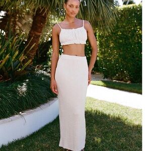 Sabo Skirt White Maxi Skirt